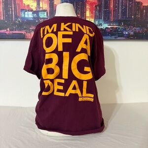 Anchorman Maroon and Yellow Graphic Tee